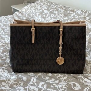Michael Kors Brown and Tan Elegant Tote